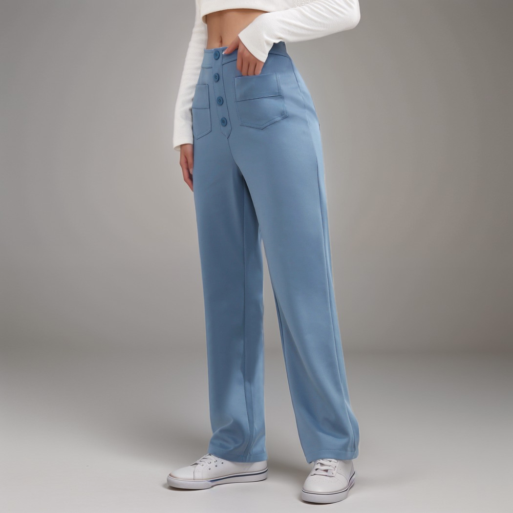 Elsa | Pantalon élastique taille haute | 1+1 GRATUIT
