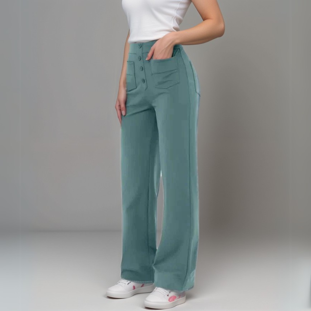 Elsa | Pantalon élastique taille haute | 1+1 GRATUIT