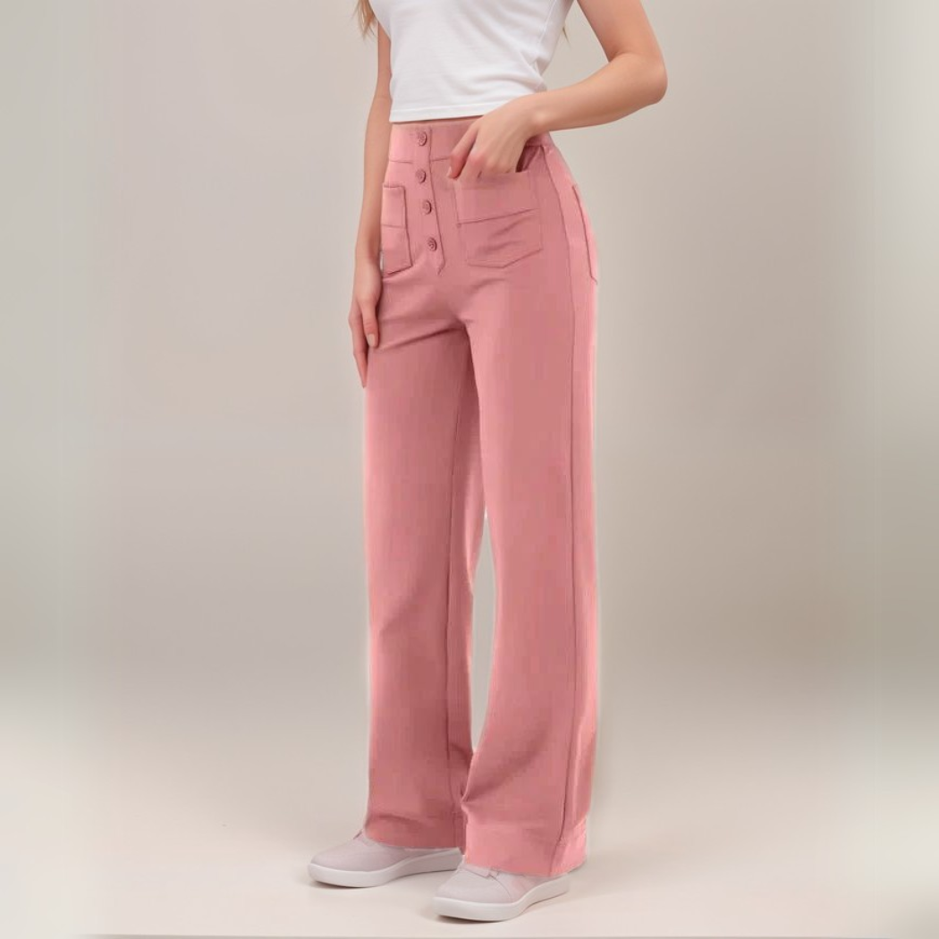 Elsa | Pantalon élastique taille haute | 1+1 GRATUIT