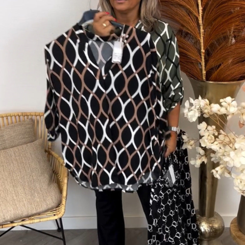 Élise | Blouse Imprimé Graphique