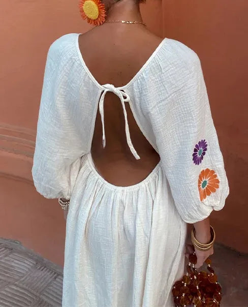 Maëlle™ | Robe Longue Brodée