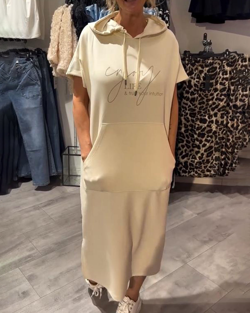 Monique | Robe Sweat Décontractée À Capuche