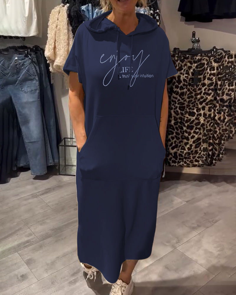 Monique | Robe Sweat Décontractée À Capuche