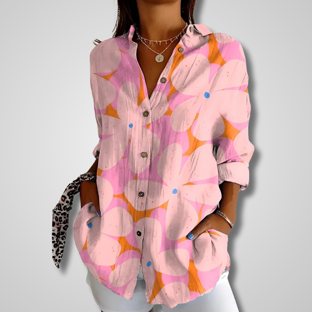Gertrud™ – Chemise florale à boutons pour un style léger et raffiné