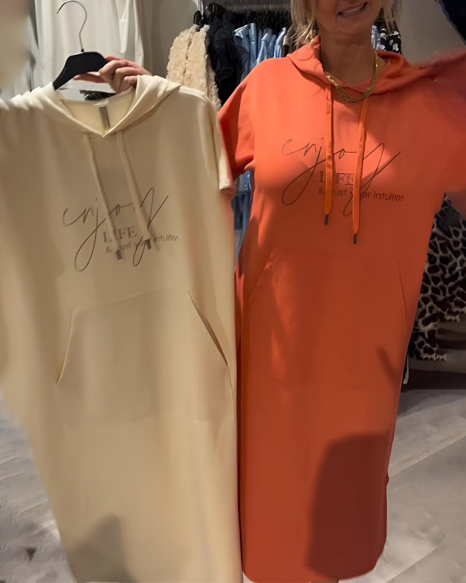 Monique | Robe Sweat Décontractée À Capuche