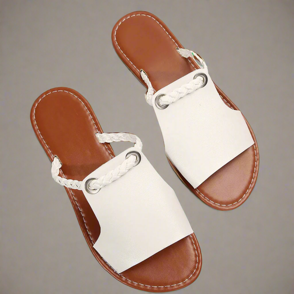 Katelina | Sandales Plates en Matériaux Premium