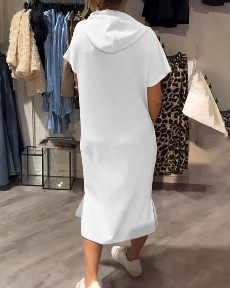 Monique | Robe Sweat Décontractée À Capuche