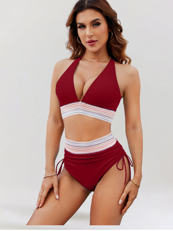 Lidia – Ensemble de Bikini avec Contrôle du Ventre et Taille Haute