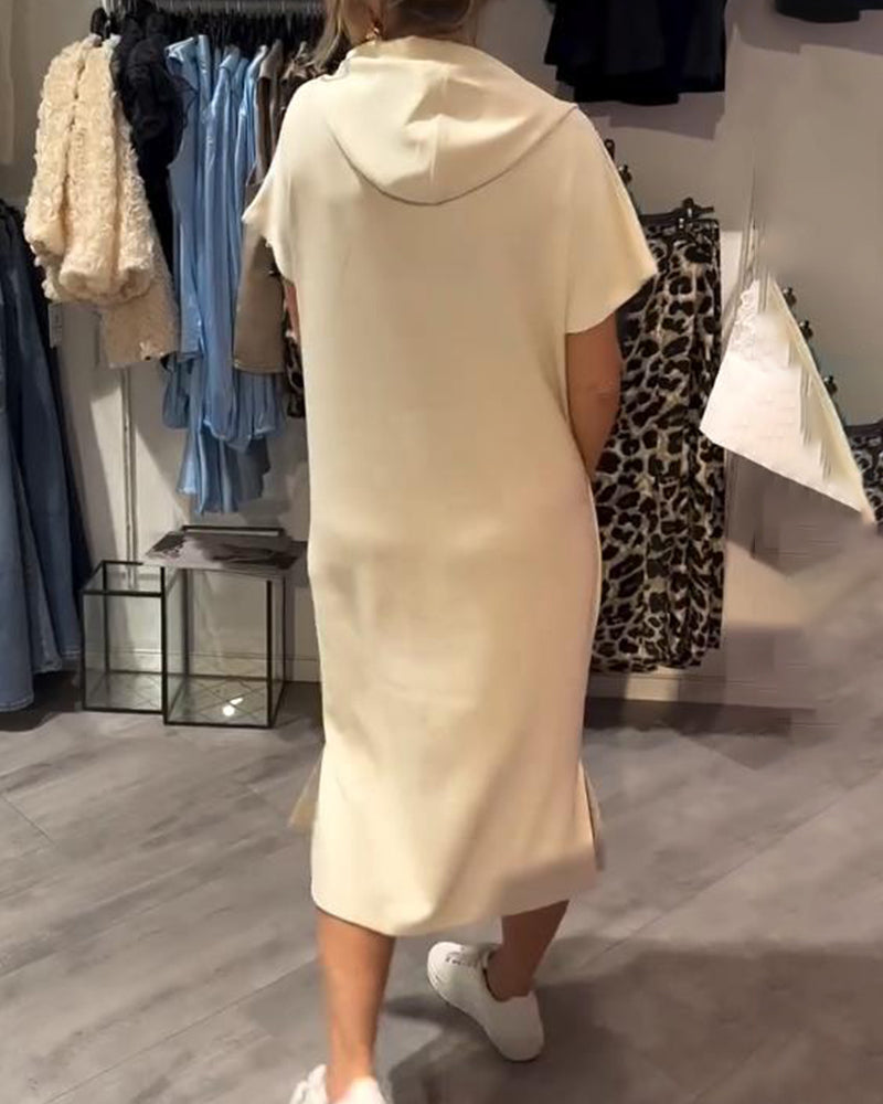 Monique | Robe Sweat Décontractée À Capuche