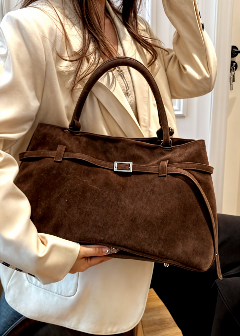 Celeste Suède BB™ – Douceur Intemporelle pour un Style Sans Effort