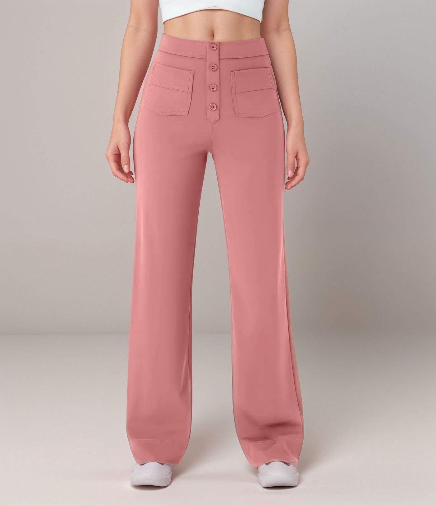 Elsa | Pantalon élastique taille haute | 1+1 GRATUIT