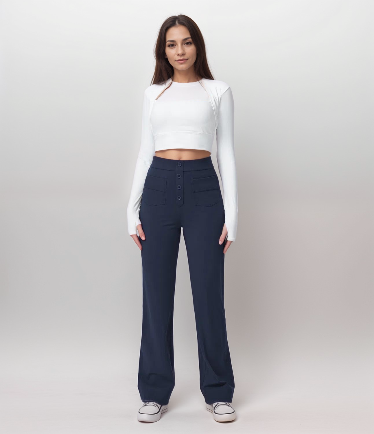 Elsa | Pantalon élastique taille haute | 1+1 GRATUIT