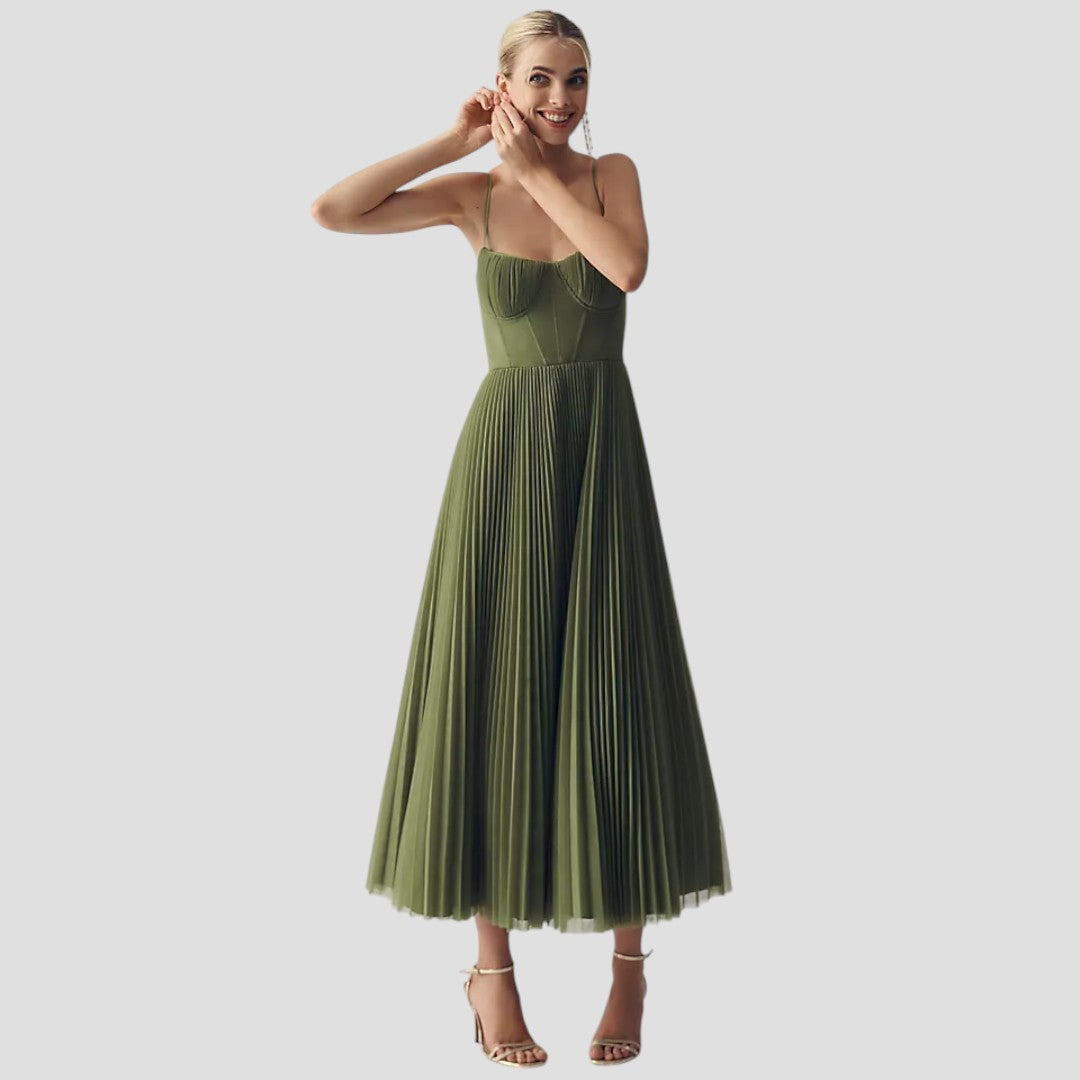 Karina™ – Robe en tulle plissé asymétrique pour occasions spéciales