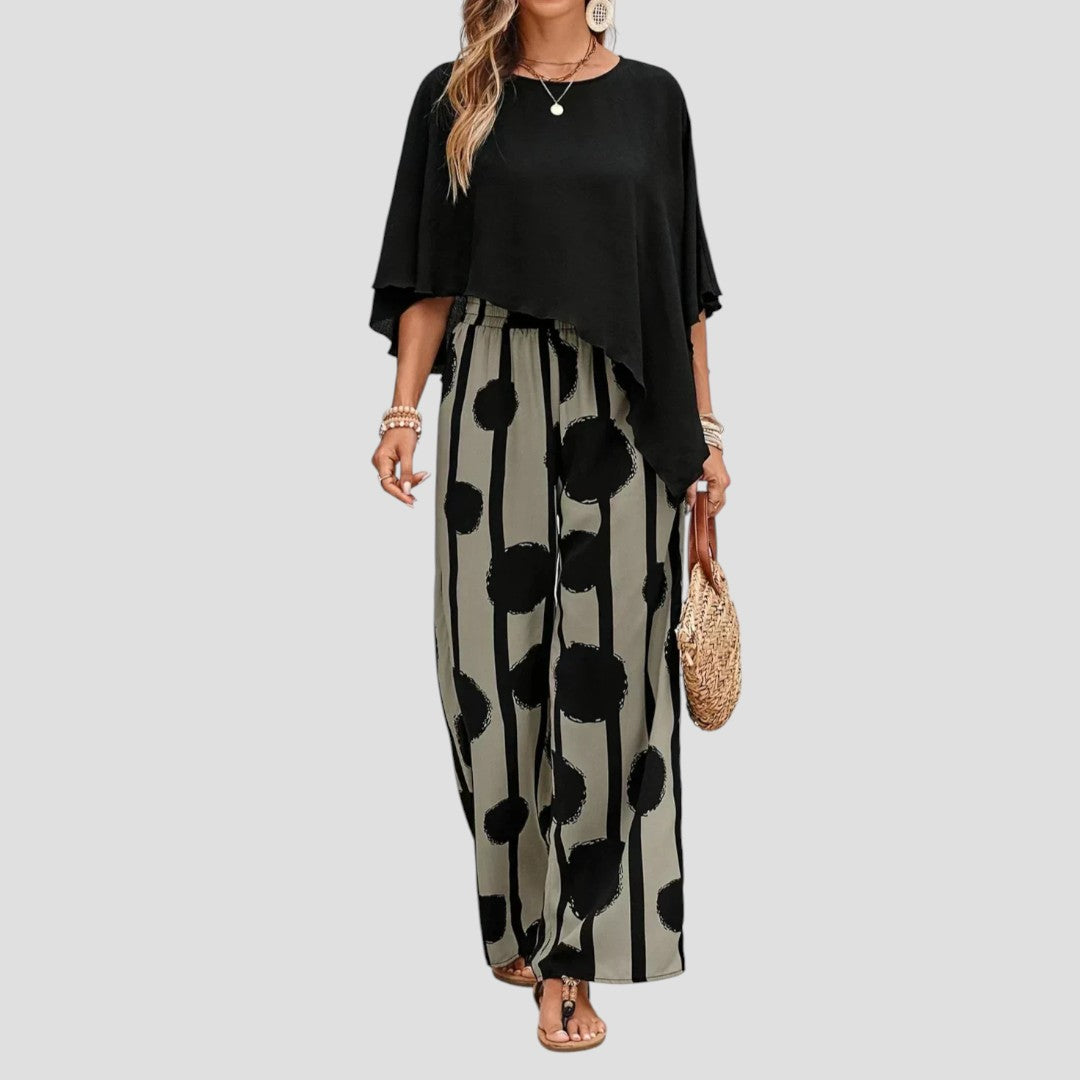 Milavie™ – Ensemble asymétrique et imprimé pour un style artistique sans effort