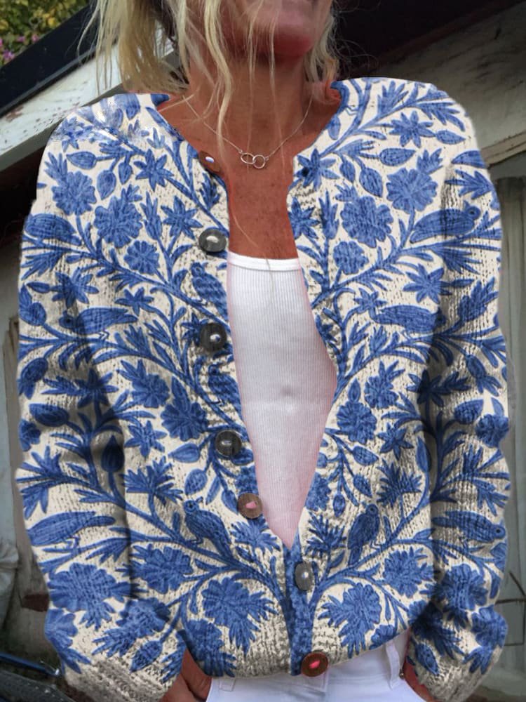 Alina™ – Cardigan Fleuri Élégant
