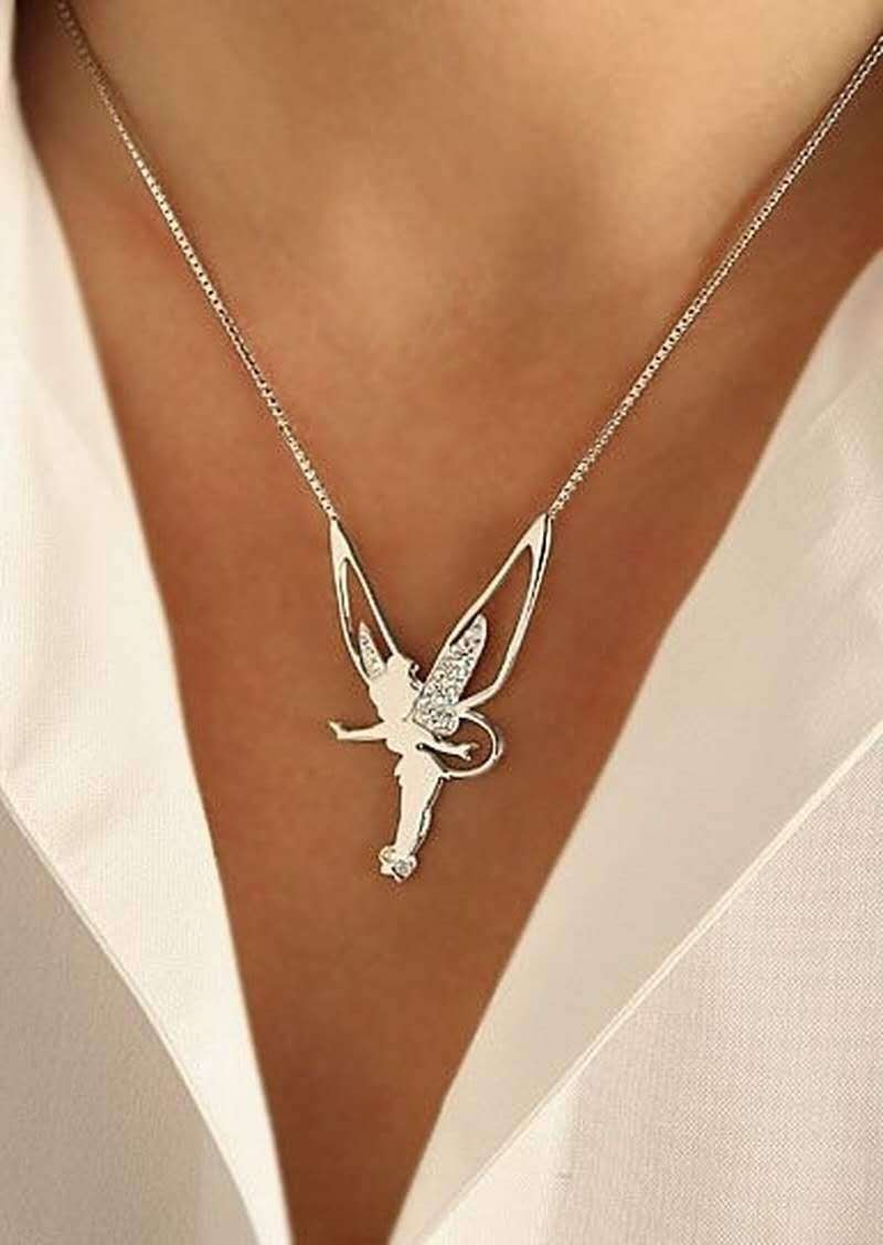 Collier de Fée Chanceuse en Argent Sterling et Or