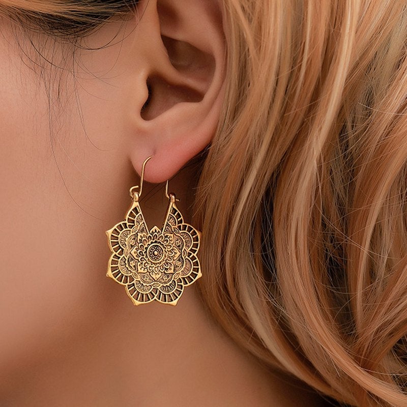 Boucles d'oreilles Lotus Mandala