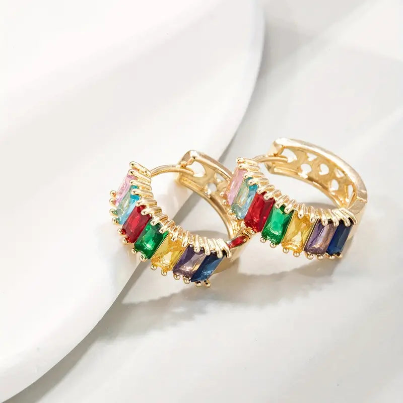 Boucles d'oreilles arc-en-ciel
