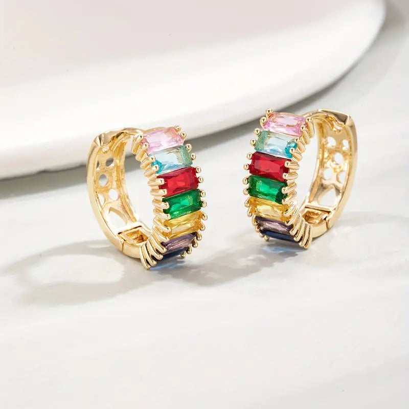 Boucles d'oreilles arc-en-ciel