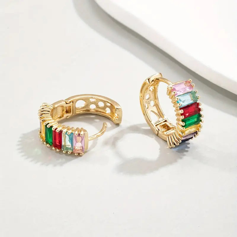 Boucles d'oreilles arc-en-ciel