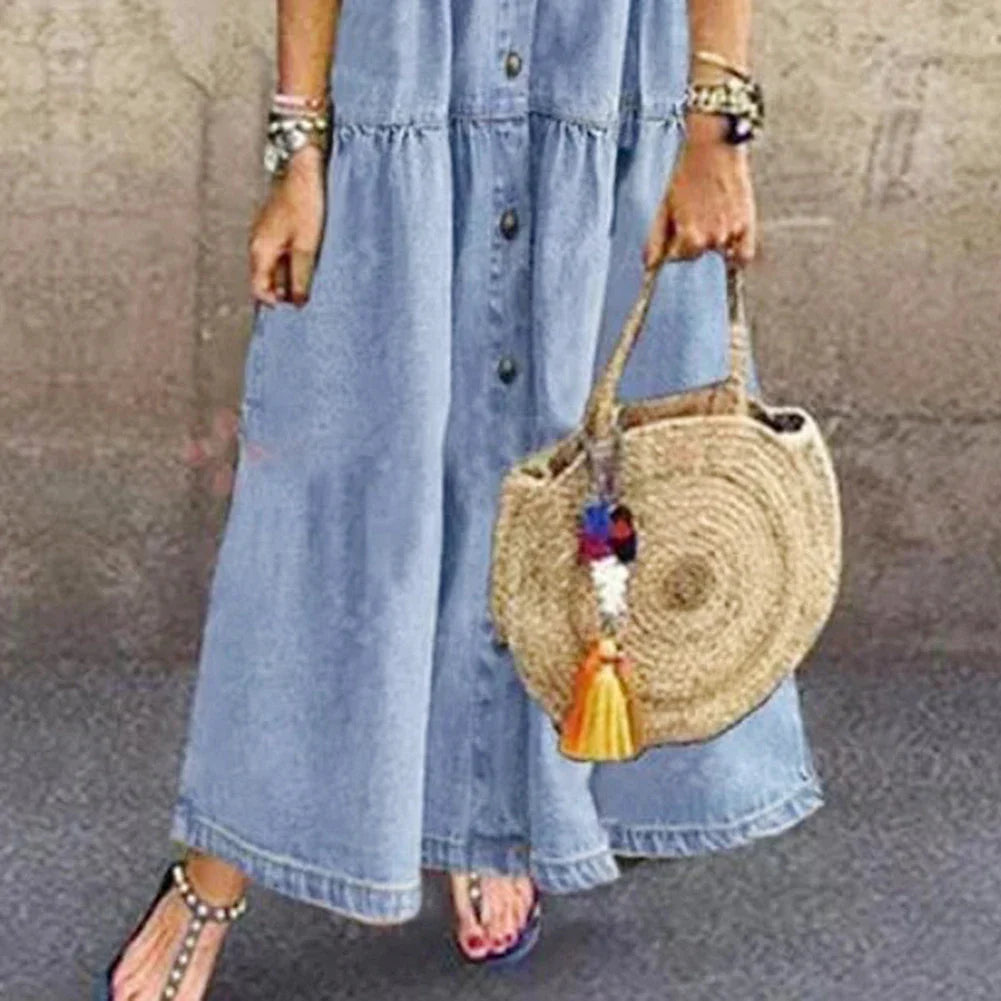 Julia | Robe en Denim Douce
