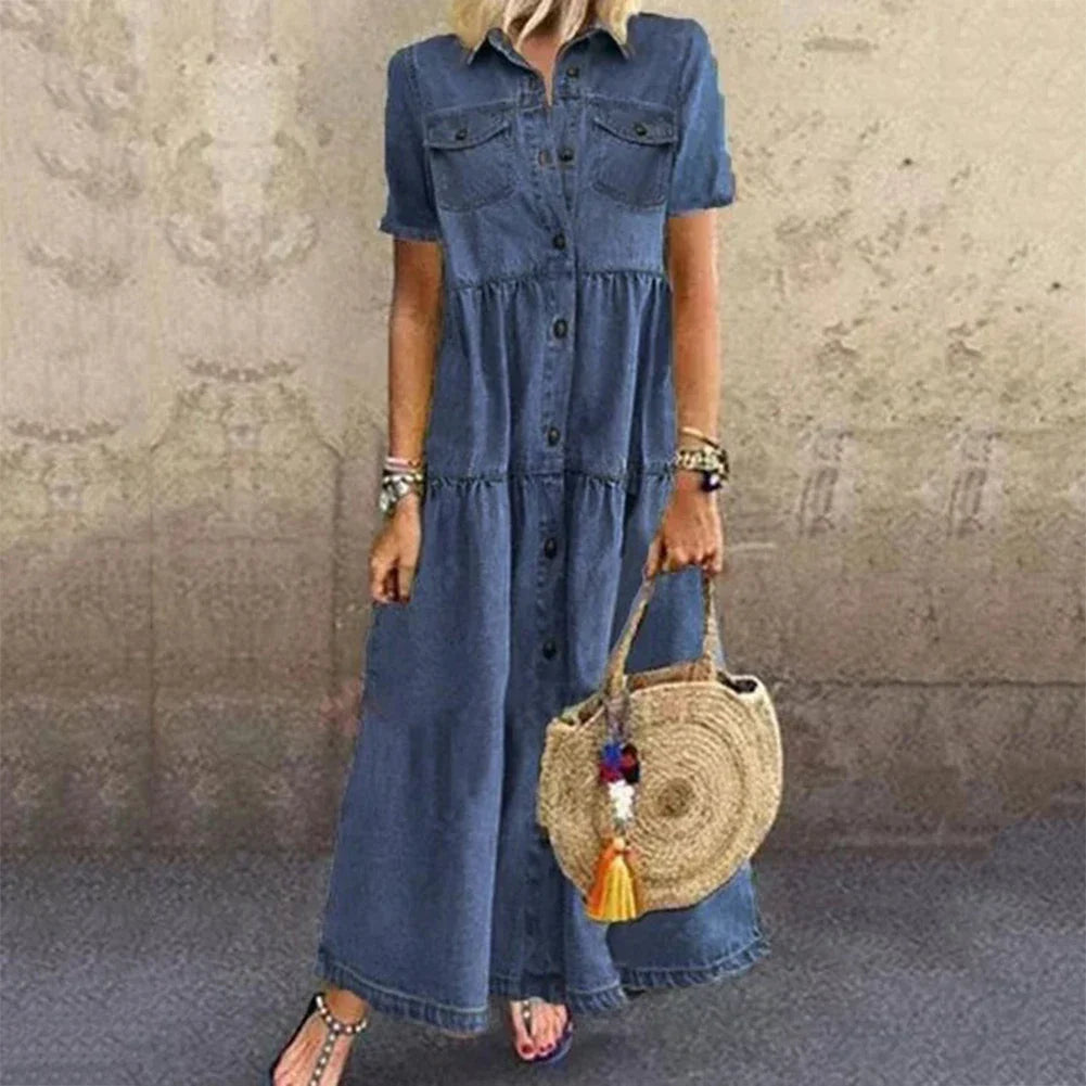 Julia | Robe en Denim Douce