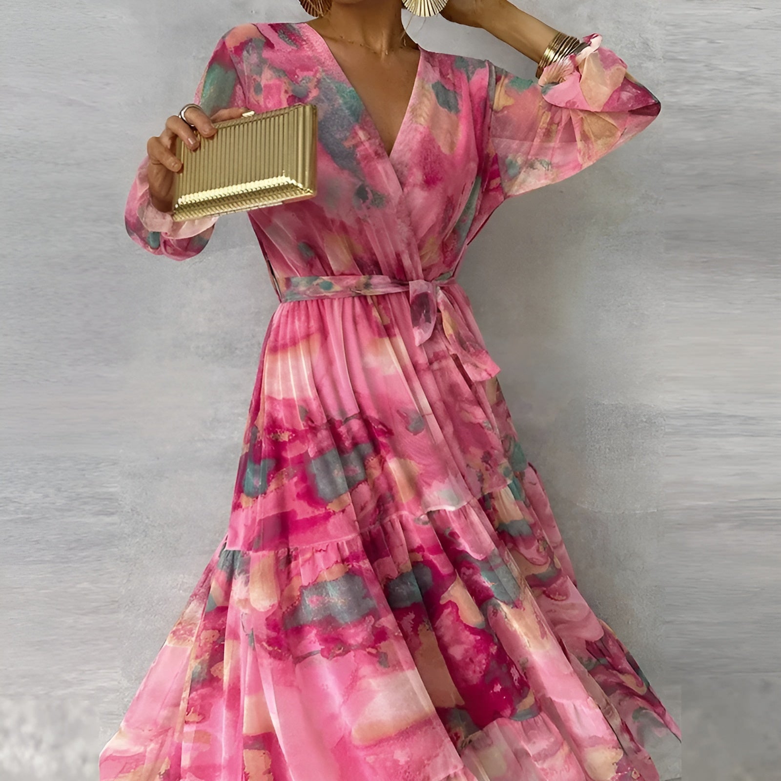 Pia™ – Robe longue élégante au style bohème coloré