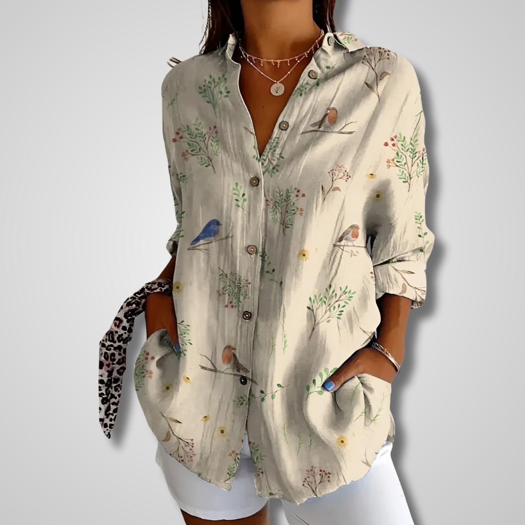 Bente™ – Chemise florale légère à boutons pour un style naturel et fluide