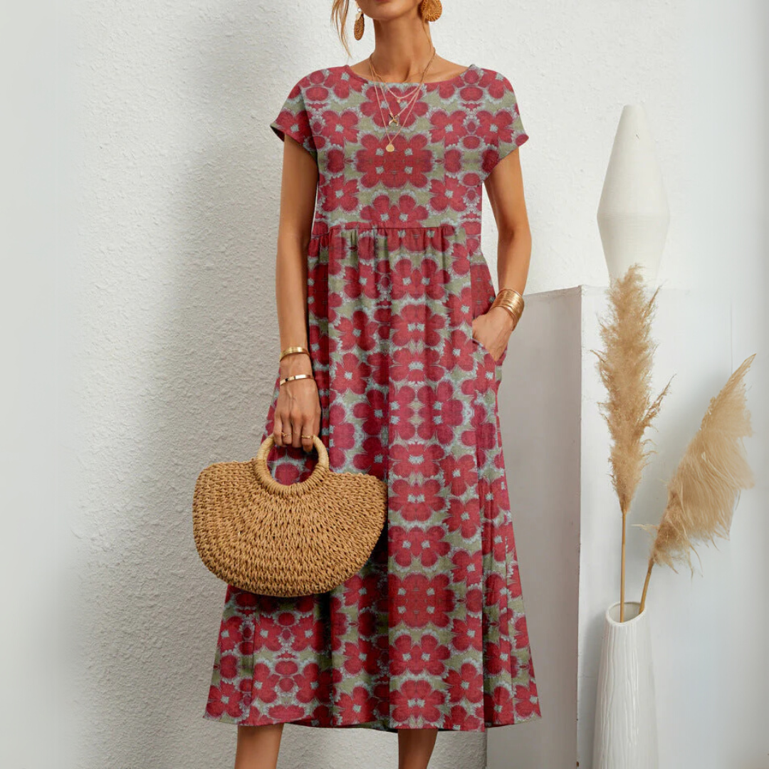 Florene™ – Robe midi florale légère et élégante