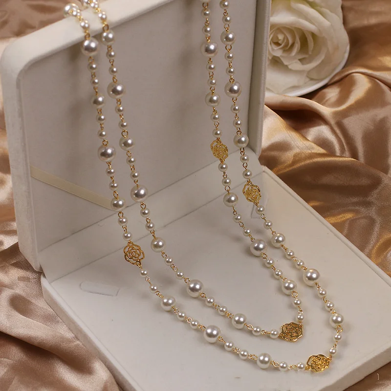Collier en Perles d'Or Élégant