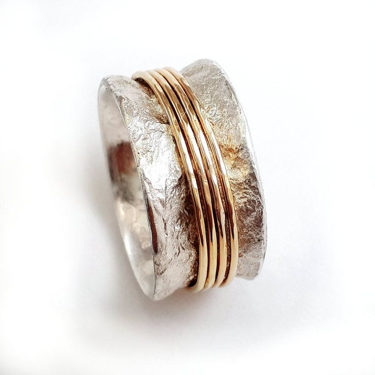 Bague en Fil d'Or en Argent Vintage