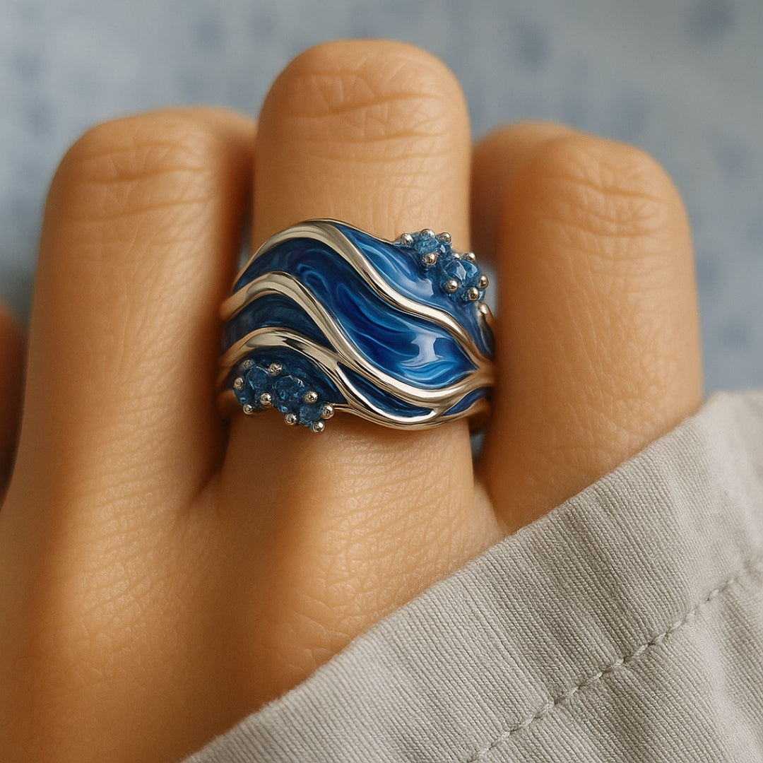 Bague Vague Dorée Vintage