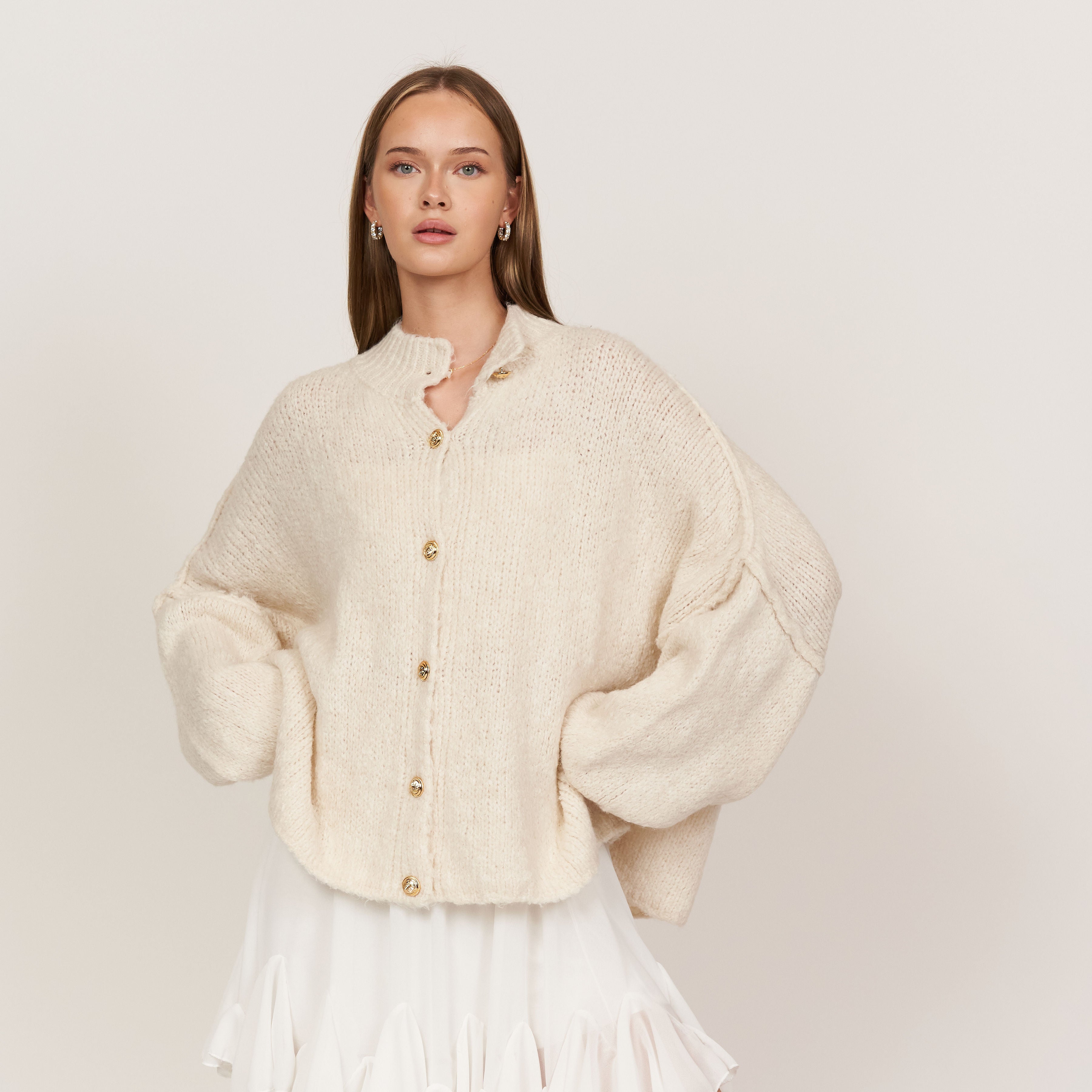 Clara™ – Veste en Tricot Oversize Décontractée