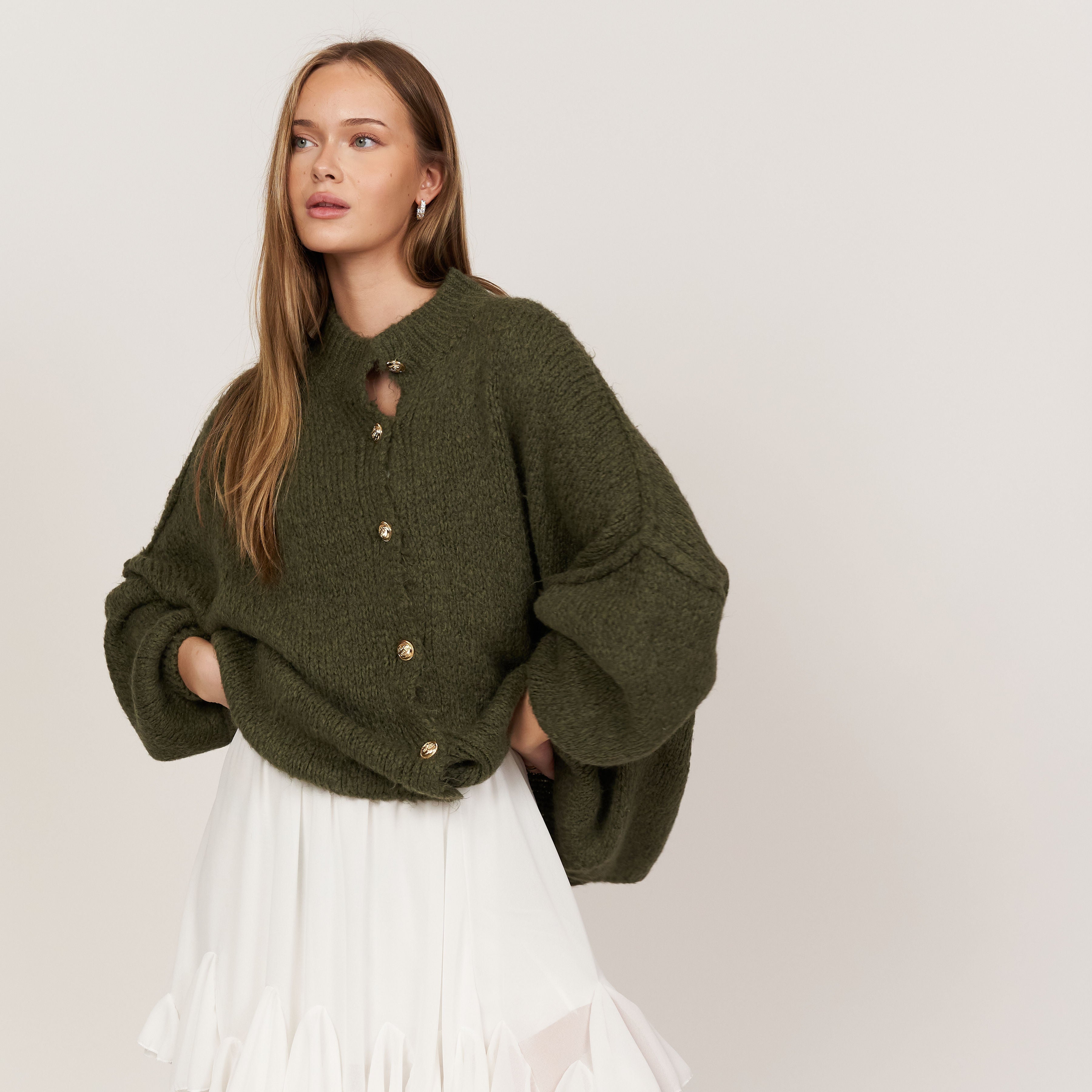 Clara™ – Veste en Tricot Oversize Décontractée