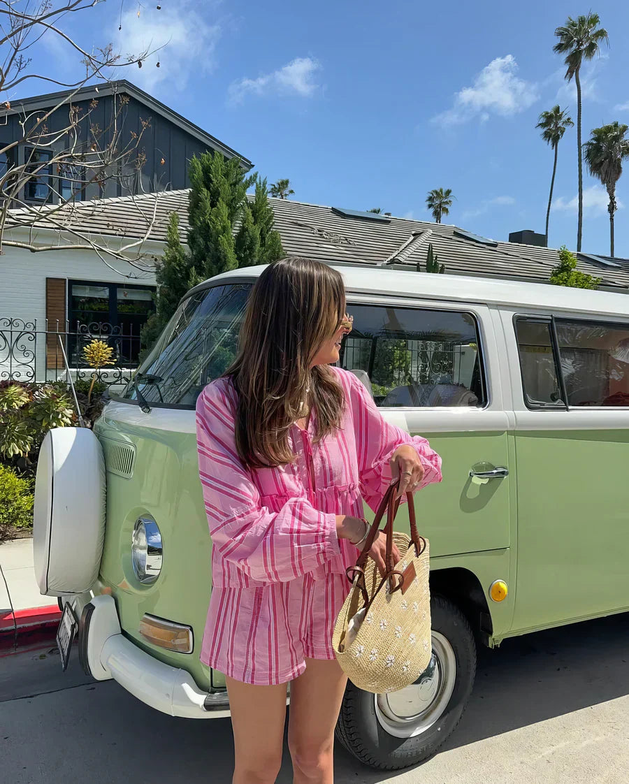 Katie | | Rayé Ensemble Short Et Blouse