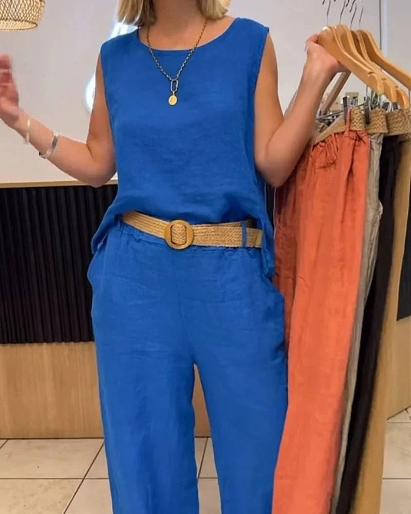 Clara | Décontracté Ensemble Lin