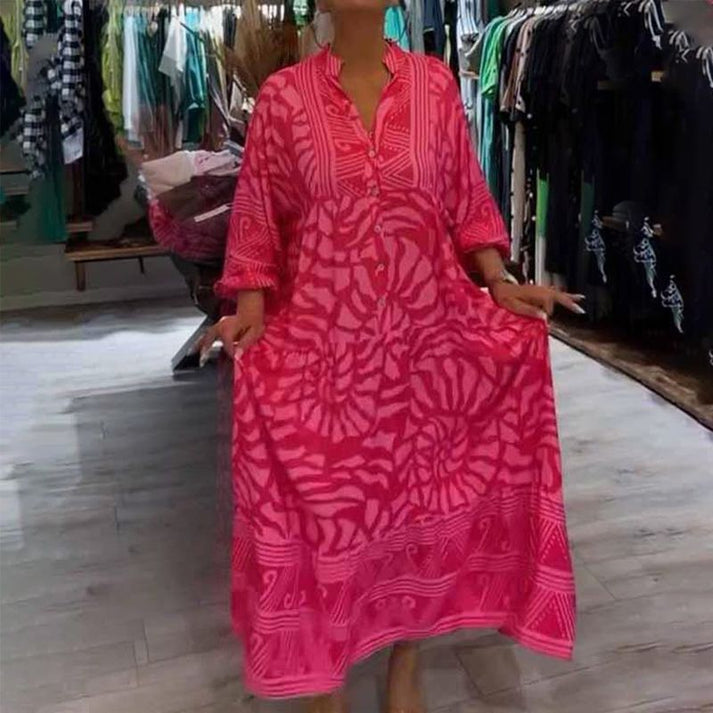 Gisila™ – Robe maxi fluide et colorée pour une élégance décontractée