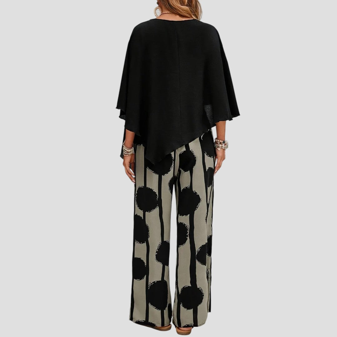 Milavie™ – Ensemble asymétrique et imprimé pour un style artistique sans effort