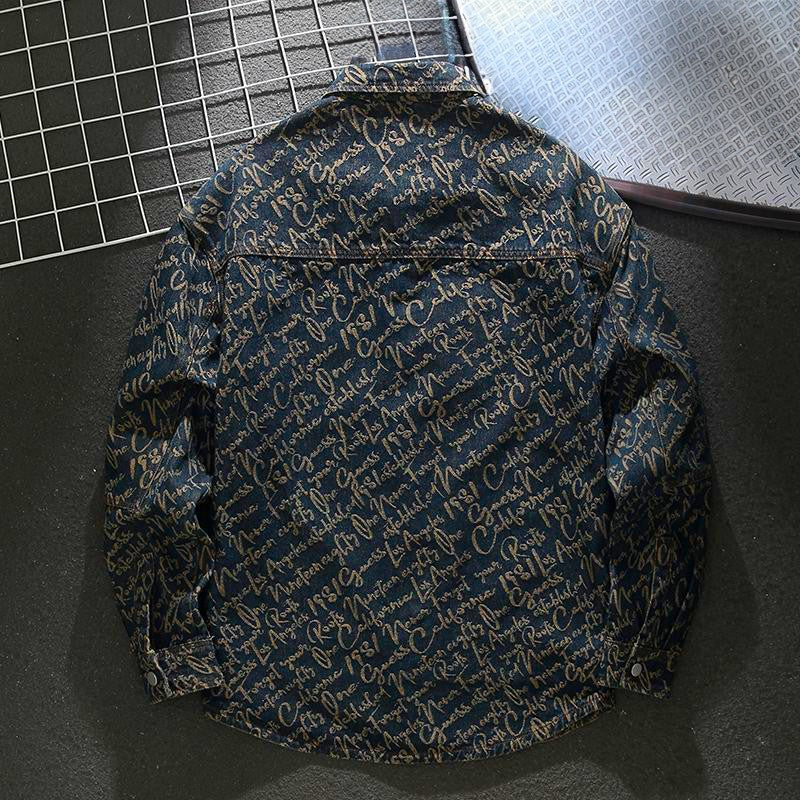 Ruben™ – Veste en denim artistique avec broderies élégantes