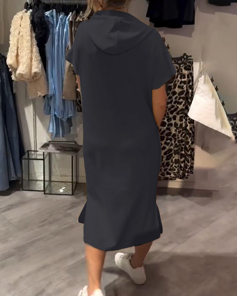 Monique | Robe Sweat Décontractée À Capuche