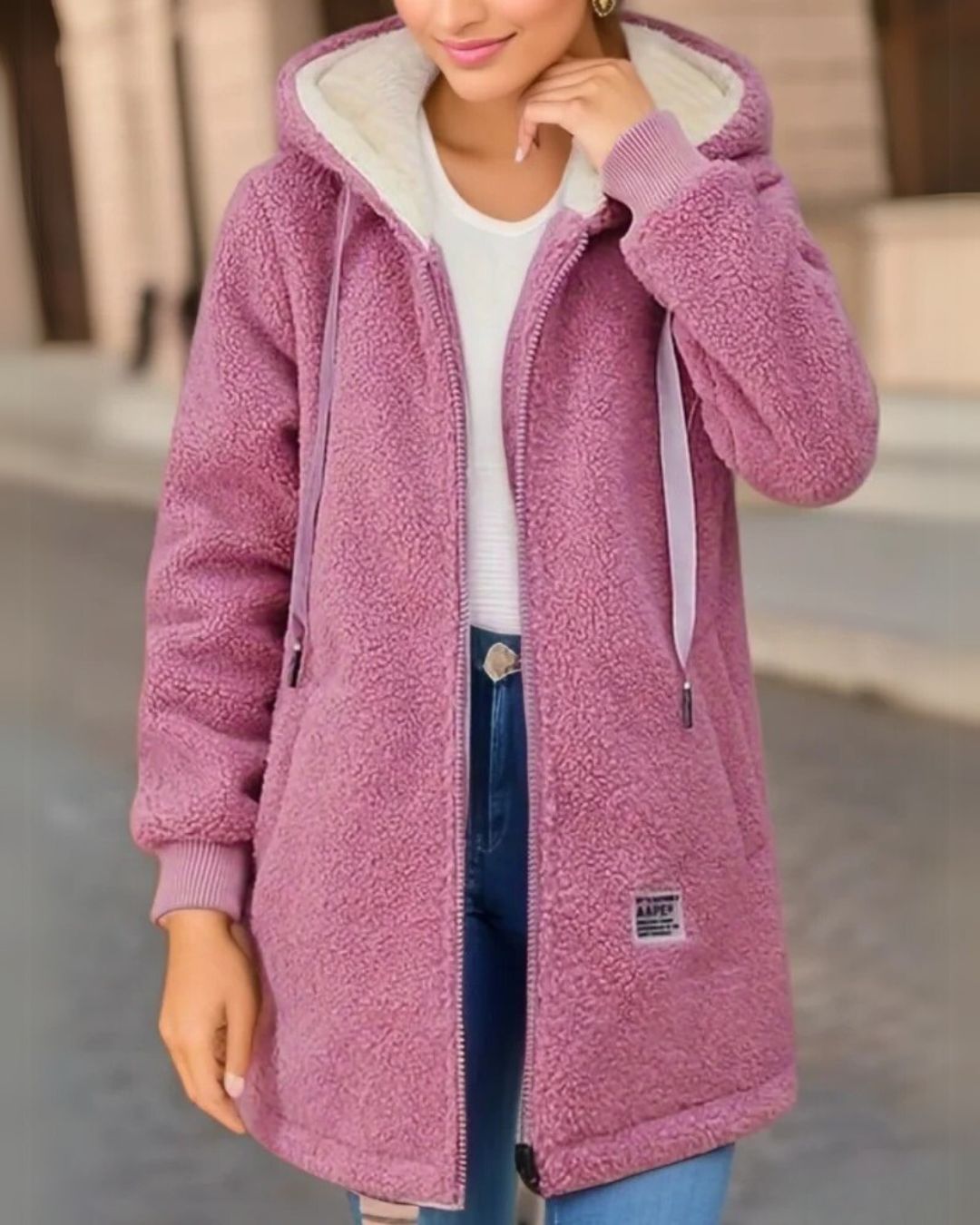 Annelore™ – Veste d’Hiver en Polaire avec Capuche