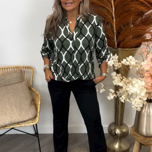 Élise | Blouse Imprimé Graphique