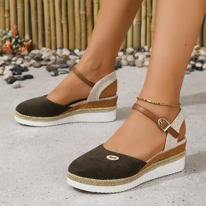 Alfonsa | Sandales Orthopédiques à Talon Plat, Aéré et Décontracté