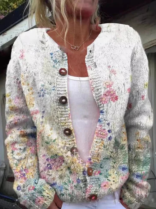 Alina™ – Cardigan Fleuri Élégant