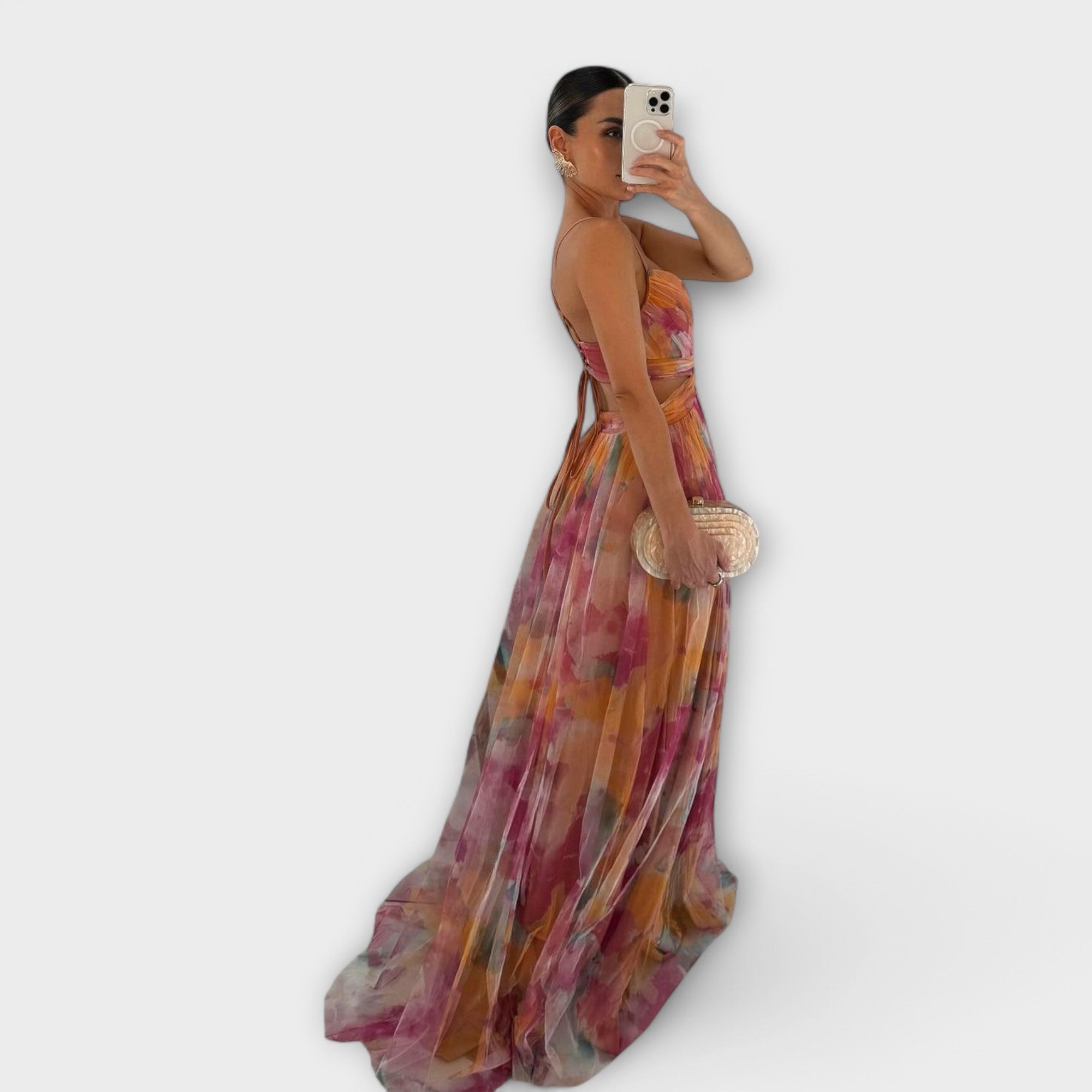 Robe Maxi Annai Mesh - Élégante et Flatteuse