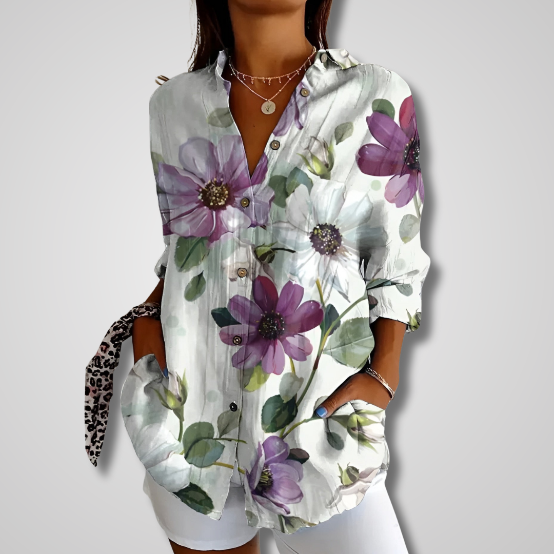 Astrid™ – Chemise florale légère à boutons pour une élégance sans effort
