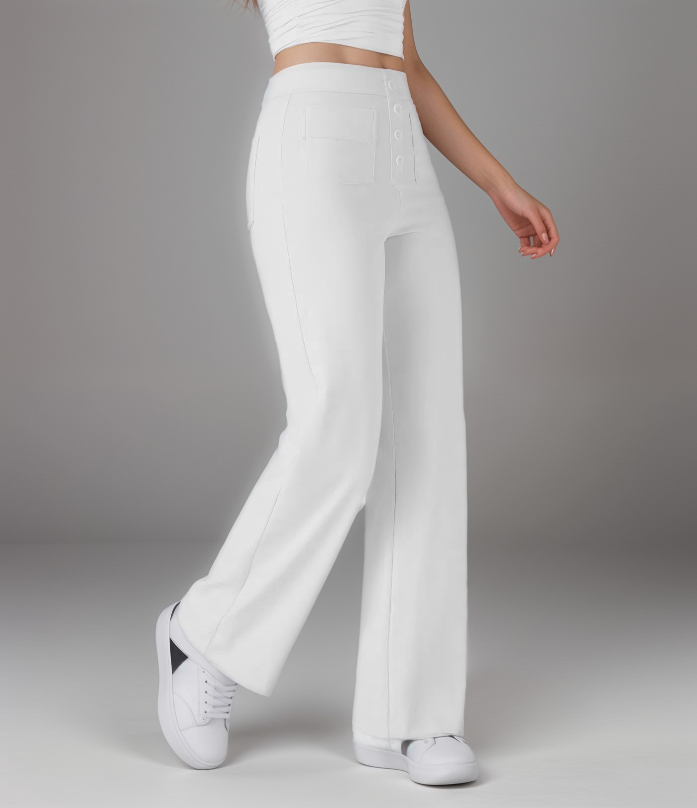 Elsa | Pantalon élastique taille haute | 1+1 GRATUIT