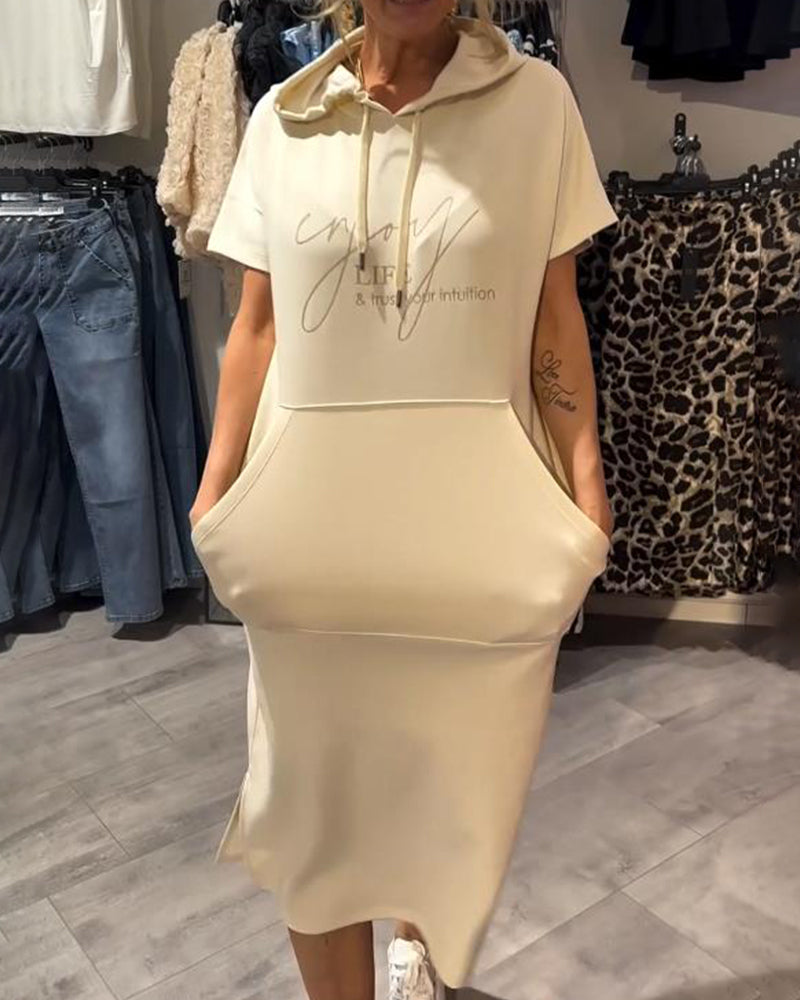 Monique | Robe Sweat Décontractée À Capuche