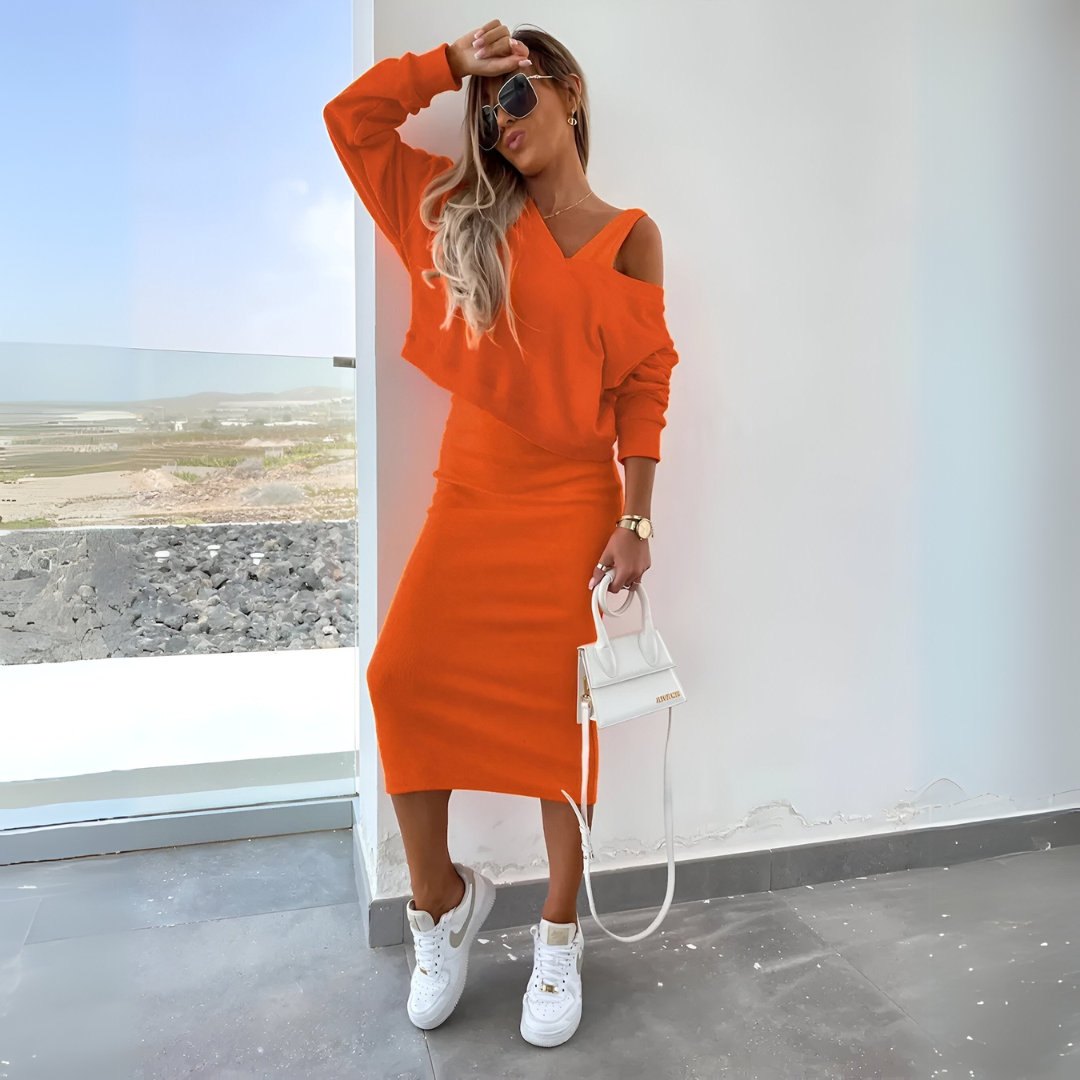 Edith™ – Ensemble top et robe pour un look élégant et confortable