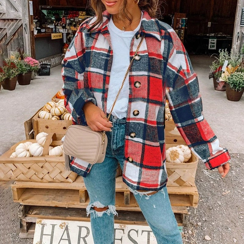 Birthe™ – Veste Vintage à Carreaux